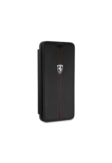 CARCASA BOOK FERRARI GALAXY S9+ CUERO GENUINO NEGRO-0