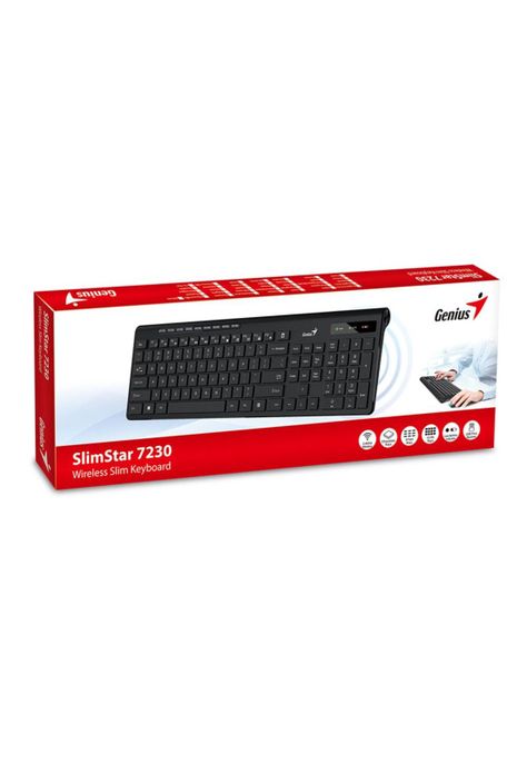 TECLADO ESP. WIRELESS SLIMSTAR 7230, ERGONÓM., 9 KEYS, BOTON-1