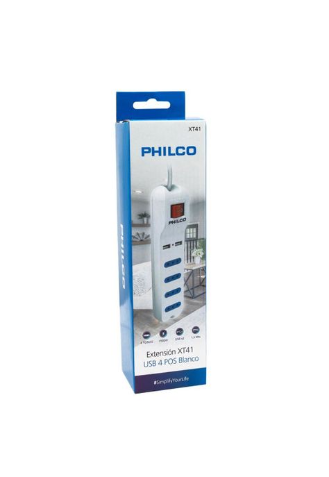 EXTENSION XT41 USB 4 POS BLANCO-4