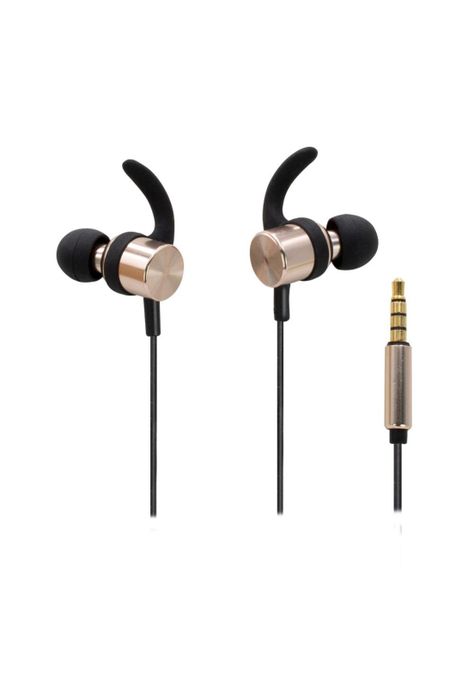 AUDIFONO IN EAR METALICO DORADO DHH-3114-1