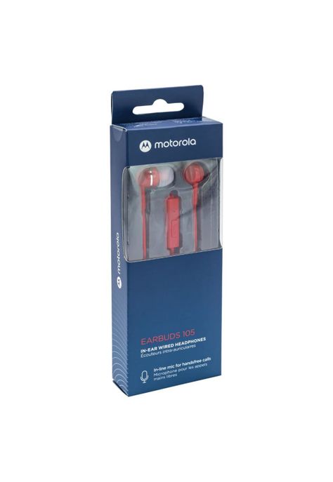 AUDIFONO MOTO EARBUDS 105 M/LIBRES ROJO-0