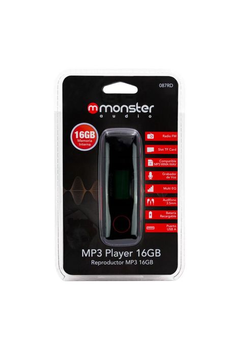 MX087RD REPRODUCTOR MP3 ROJO MONSTER AUDIO-2