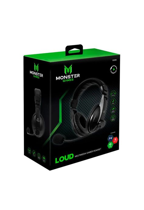 550BK HEADSET GAMER MONSTER LOUD BLACK-2