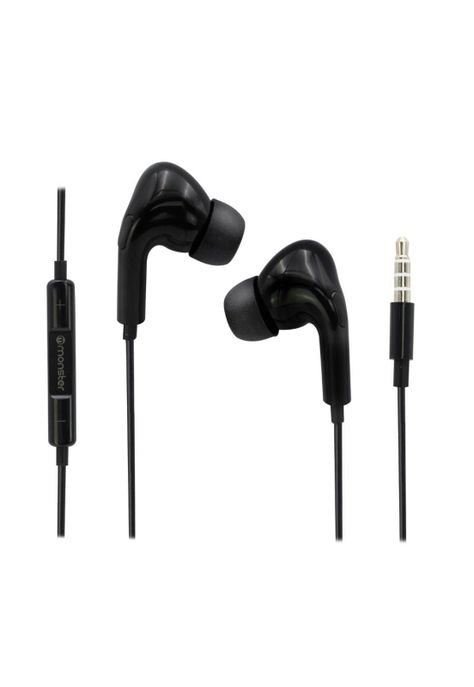 AUDIFONO MONSTER ALAMBRICO M/LIBRES 3.5MM NEGRO-1