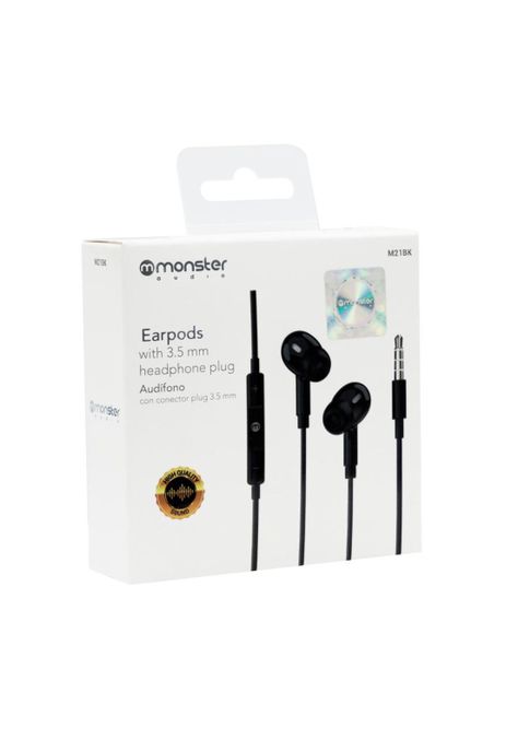 AUDIFONO MONSTER ALAMBRICO M/LIBRES 3.5MM NEGRO-4