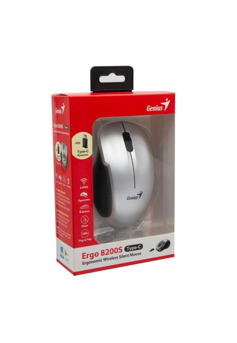 MOUSE ERGO 8200S INALAMBRICO TIPO C RECEIVER-4