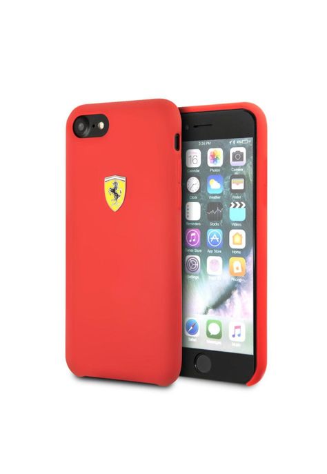CARCASA FERRARI P/ IPHONE 7/8 SILICONA ROJO-0