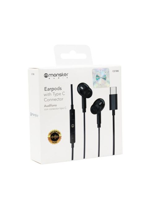 C21WT  AUDIFONO MONSTER ALAMBRICO M/LIBRES TYPE-C NEGRO-4
