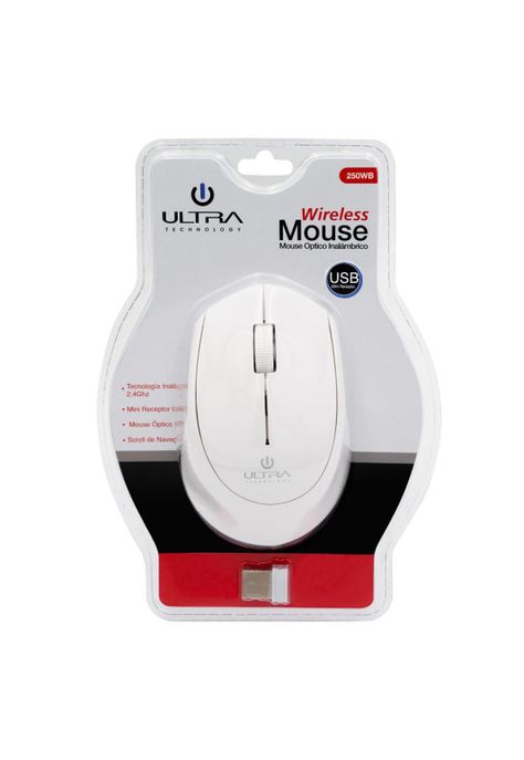 MOUSE OPTICO INALAMBRICO ULTRA BLANCO-5