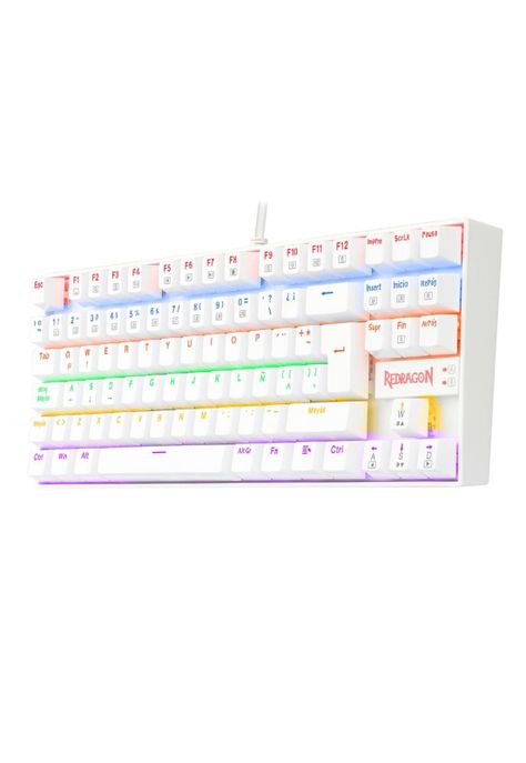K552W-KR-SP TECLADO KUMARA RAINBOW WHITE SWITCH ROJO SP-0