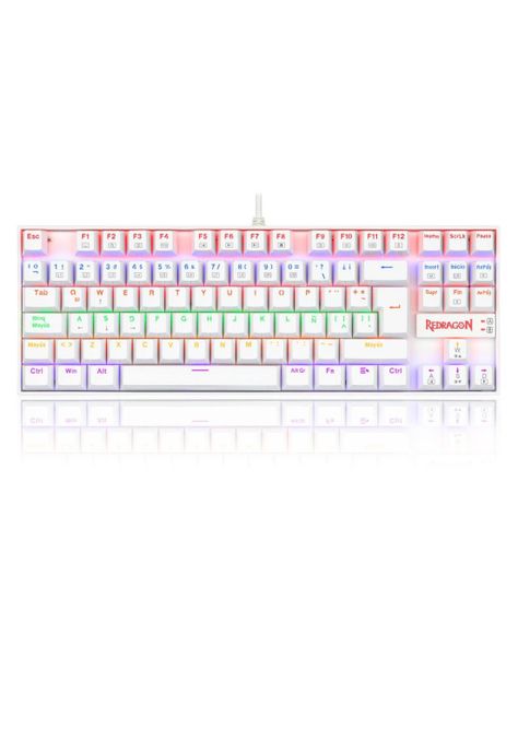 K552W-KR-SP TECLADO KUMARA RAINBOW WHITE SWITCH ROJO SP-3