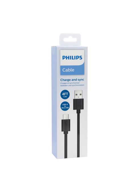Cable de Carga Micro USB 1.2m Philips DLC3104U/00-0