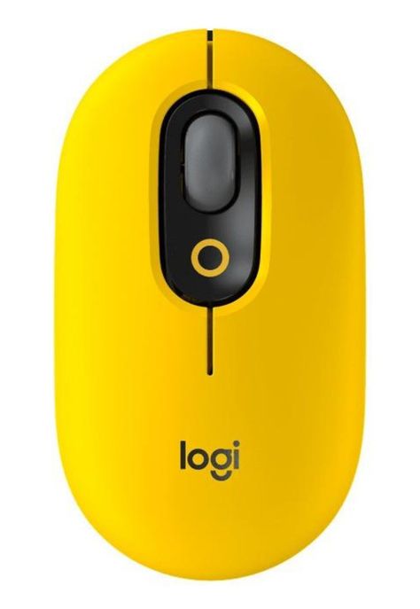910-006549 Mouse Logitech Pop With Emoji Amarillo-0