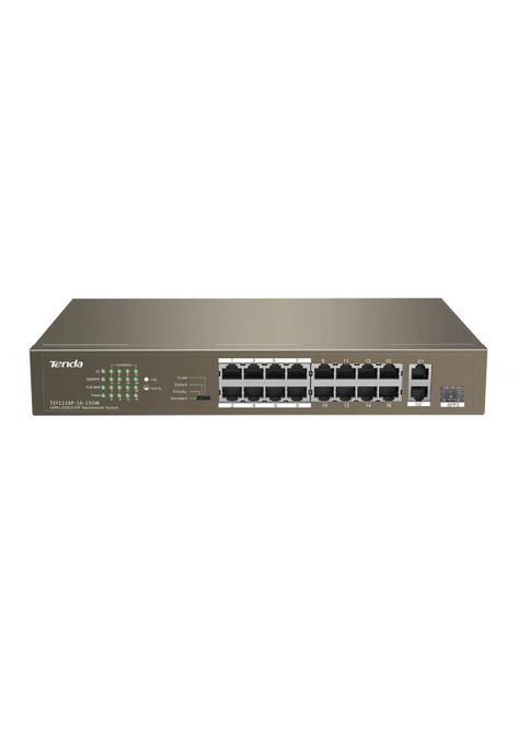 SWITCH TENDA TEF1118P-16-150W 16P 2GE 1SFP POE GIGA-1