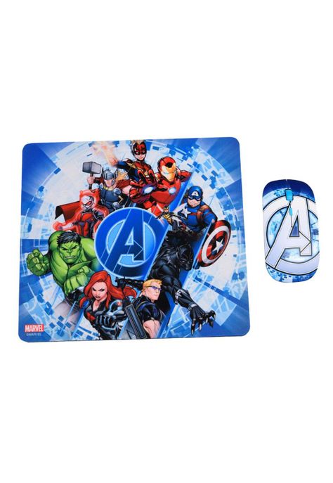 KIT MOUSE INALÁMBRICO Y MOUSE PAD AVENGERS 2-2
