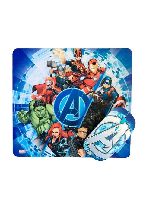 KIT MOUSE INALÁMBRICO Y MOUSE PAD AVENGERS 2-3