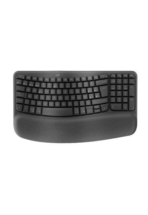 Teclado Inalámbrico Ergonómico Logitech Wave Keys Grafito-0