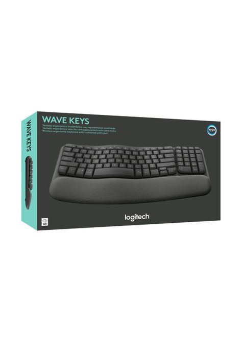 Teclado Inalámbrico Ergonómico Logitech Wave Keys Grafito-2