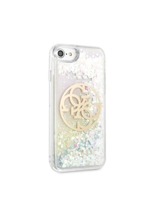 CARCASA GUESS P/IPHONE 7/8 TRANSP. DORADA GUHCI8LGIRGP-3