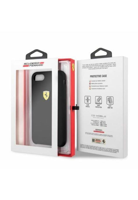 CARCASA FERRARI P/IPHONE 7/8 SILICONA NEGRO FESSIHCI8BK-0