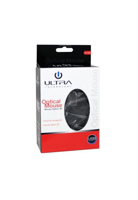 MOUSE OPTICO ULTRA USB NEGRO TRANSPARENTE-1
