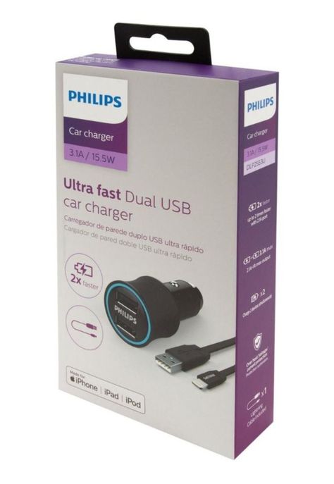 Cable Lighting + Cargador De Auto Usb Dlp2553+dlc2508-3