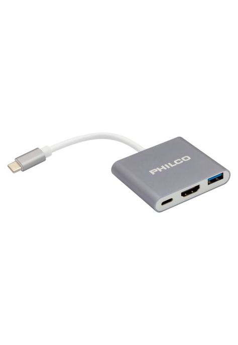 ADAPTADOR 3 EN 1 USB TIPO C A HDMI + USB3.0 PHILCO-3