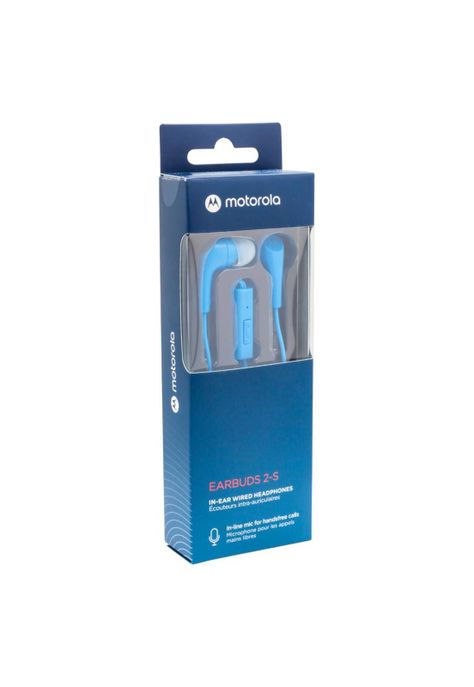 Audífono Motorola Earbuds2-S Azul - 10mm, 1.2m Cable-0