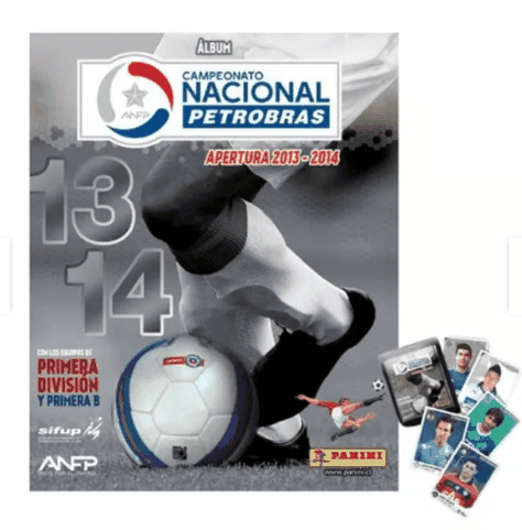 ÁLBUM TAPA BLANDA CAMPEONATO NACIONAL PETROBRAS APERTURA 2013-2014 + 25 SOBRES-1