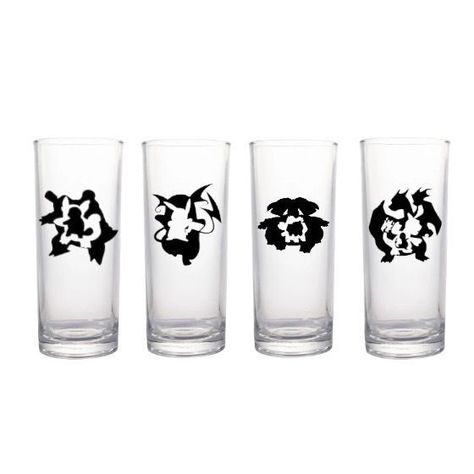 Set Vasos Altos Pokemon Pikachu - Charmander-0