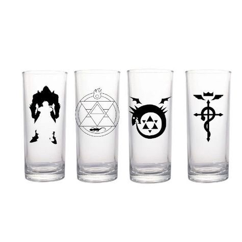 Set De Vasos Altos Anime Fullmetal Alchemist-0