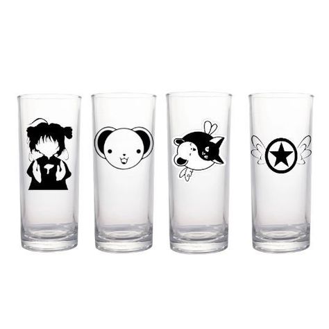 Set Vasos Altos Anime Sakura Card C. Kero Spinel-0