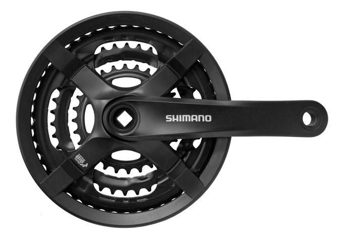 Volante Shimano Fc-ty501 6/7/8v, 170mm, 48x38x28t Negro-0