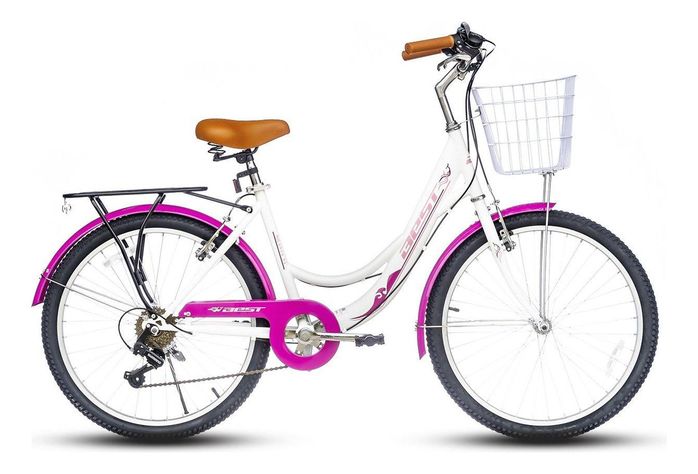 Bicicleta Best Branta City 24 Mujer Talla 16 Blanco-0
