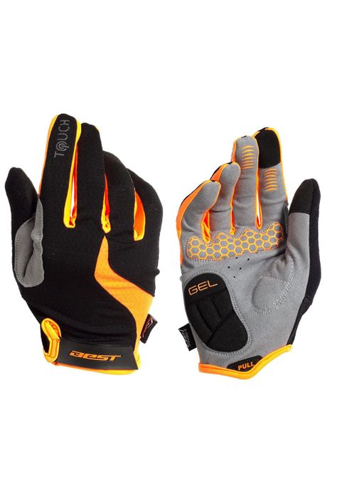 GUANTE LARGO BEST NEGRO/NARANJA NEON TALLA L-0