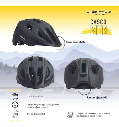 Casco Best Enduro Negro/gris Talla M-3