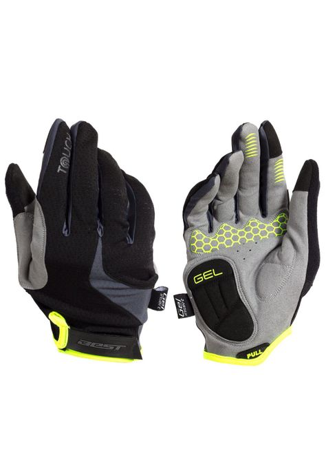 GUANTE LARGO BEST NEGRO/GRIS/AMARILLO TALLA M-0