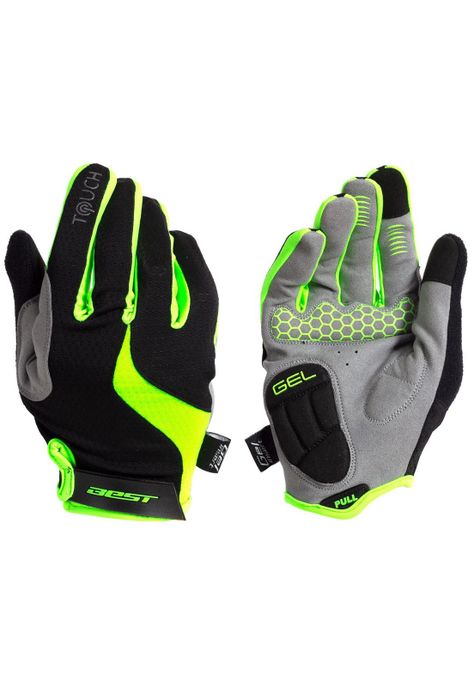 GUANTE LARGO BEST NEGRO/VERDE NEON TALLA S-0