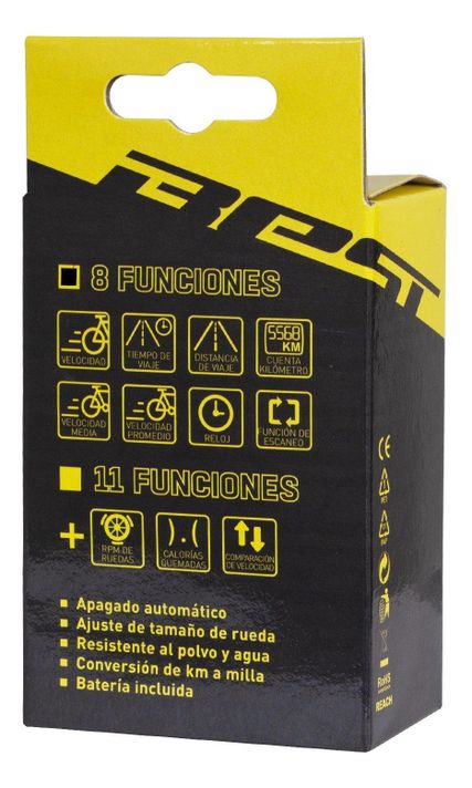Ciclocomputador Best As-7000-3l Con Cable 8 Funciones-2