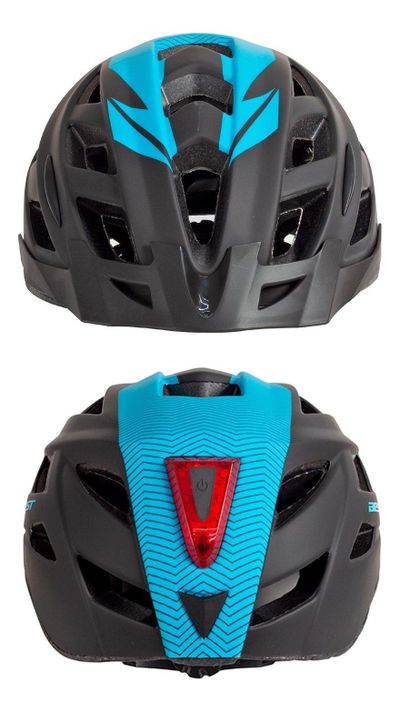 Casco Best Negro/azul Talla L Con Luz-1