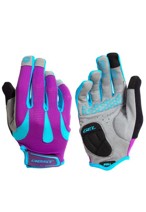 GUANTE LARGO BEST MUJER MORADO/CELESTE CYAN TALLA S-0