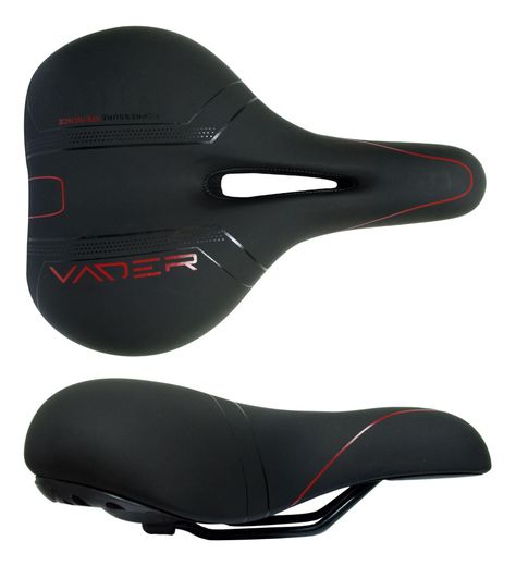 Sillin Vader Adulto Negro Ancho Perforacion Sin Carro-1
