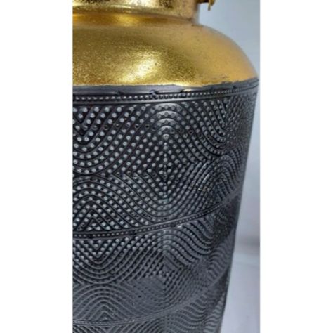 Candelabro metal negro Filigrana 25x25x45 cms-4