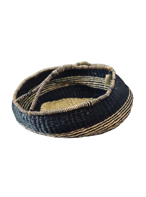 Canasto fibra negro irregular 50 cms-1