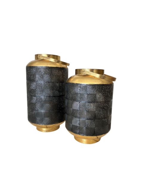 Candelabro metal negro Filigrana 25x25x39 cms-3