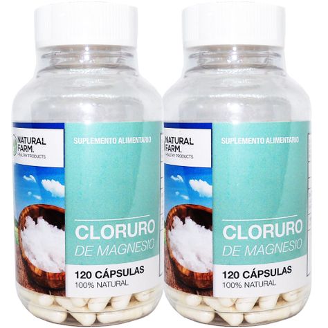 2 X NATURAL FARM CLORURO DE MAGNESIO 500 MG 120 CAPS-0