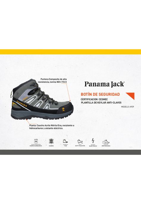 Zapato De Seguridad Hombre Panama Jack - A929-3