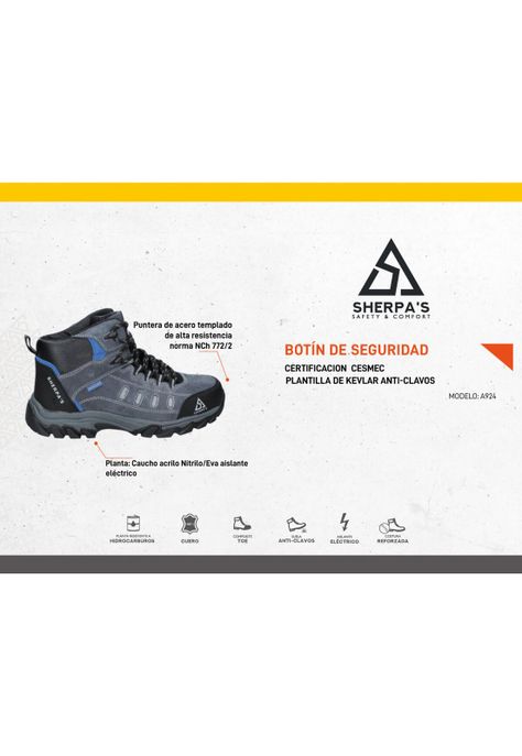 Zapato de Seguridad Hombre Sherpa's - A924-3