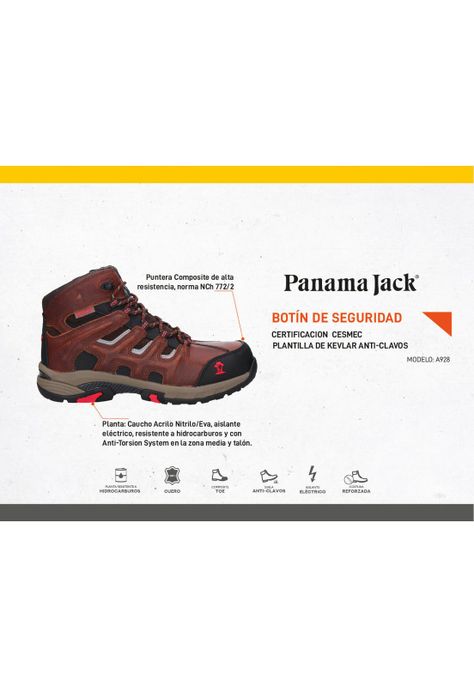 Zapato De Seguridad Hombre Panama Jack - A928-5