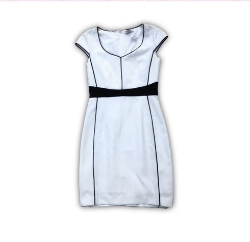 Vestido Blanco crema 36 H&M-1